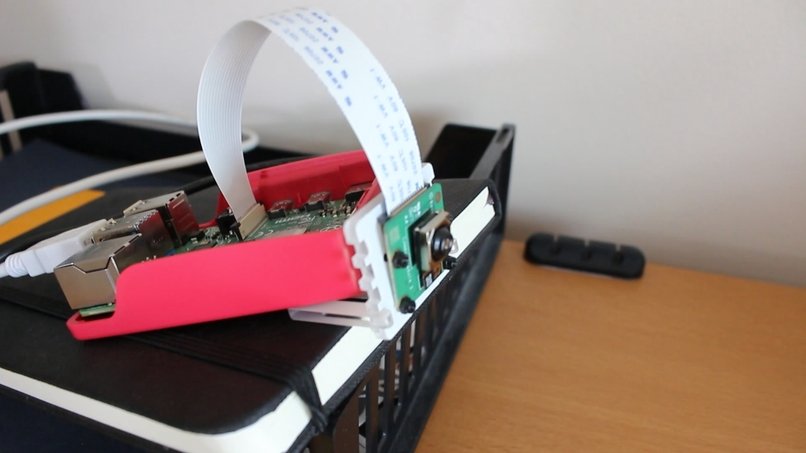 Live OctoPi camera feed of the 3D printer at work, viewed from the Steam Deck